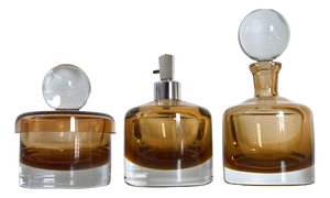 Vintage Perfume Set with Spray Bottle in Murano Glass, 1970s, Set of 3