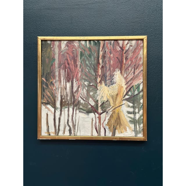 M. Niklas, Winter Landscape, 1960s, Oil on Canvas, Framed For Sale - Image 10 of 10