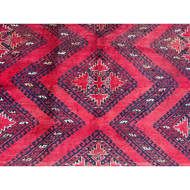 Hand Knotted Vintage Turkomen Qunduzi Rug For Sale - Image 4 of 8