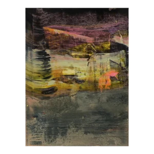 Contemporary Abstract Acrylic and Oil on Paper Painting "The Refuge of Memory 10" by Yari Ostovany