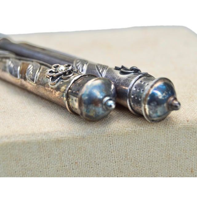 Early 20th Century Handmade Sterling-Silver & Mother-of-Pearl Caviar Knives- Set of 2 For Sale - Image 9 of 10