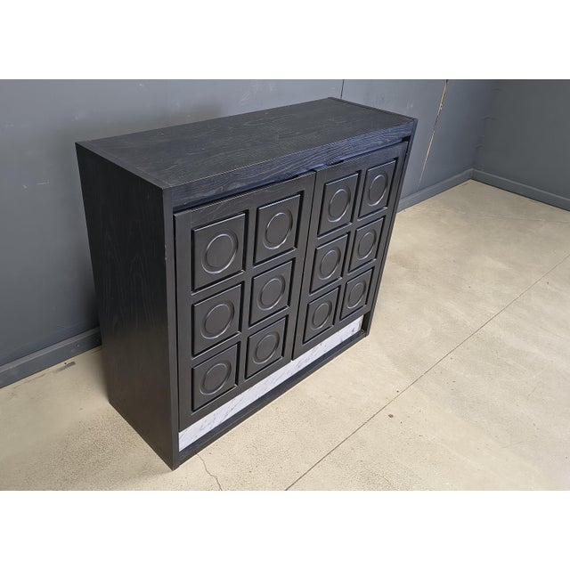 Black Brutalist Black Bar Cabinet, 1970s For Sale - Image 8 of 12