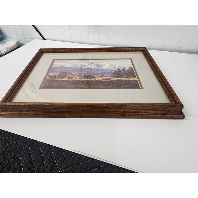 Traditional Vintage Original Randy Van Beek Mountain Scene of the Pacific Northwest For Sale - Image 3 of 7