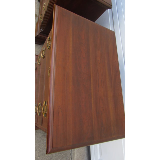 1980s Pair James Sterling Mahogany Nightstands Tables Designer Bachelors Chest For Sale - Image 5 of 9