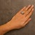 Early 21st Century 10K White Gold 1/2 Cttw Round & Baguette Cut Diamond Pear Shaped Domed Pavé Cluster with Halo Cocktail Ring (H-I Color, SI1-SI2 Clarity) - Size 7.5 For Sale - Image 5 of 6