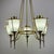 Vintage Art Deco Glass and Brass Chandelier from Maison Arlus, France 1950s For Sale - Image 6 of 18