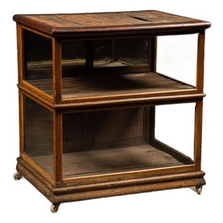 Early American Display Case With Mirrored Back For Sale