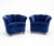 A pair of clam shaped Swedish Modern chairs, 1940s. These lounges are decorative as well as comfortable. Beautiful shape...