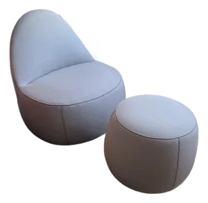Bernhardt Mitt Chair & Apel Ottoman