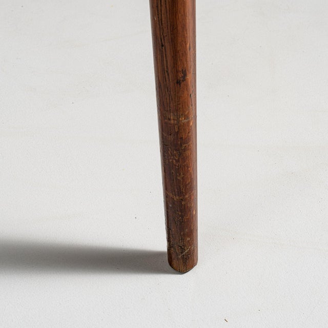 1960-1969 France Rich Walnut Brown Tapered-Leg Walnut Console For Sale - Image 9 of 11