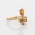 Contemporary 1.30ct Fancy Coloured Diamond Ring Estate 18k Gold 6.75 Pear Cut Orange Grey size 6.75 For Sale - Image 3 of 6