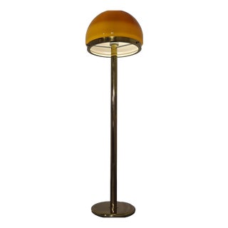 Mushroom Floor Lamp in Brass and Glass from Cosack, Germany, 1960s For Sale