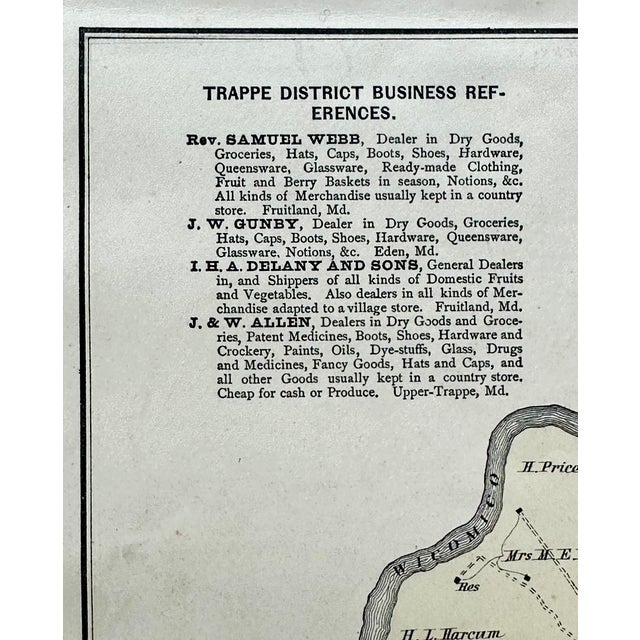 Traditional Trappe: Upper Ferry, Shad Point, and Fruitland in Wicomico County, Maryland, 1877 For Sale - Image 3 of 5