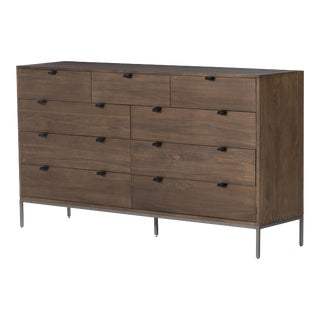 Four Hands Trey 9 Drawer Dresser, Auburn Poplar For Sale
