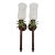 Vintage 1990s Metal Palm Tree Candle Wall Sconces With Glass Hurricane Shades - A Pair For Sale