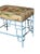 Blue Painted Faux Bamboo Bench in the Chinese Chippendale Style. Super sturdy frame and new upholstered seat cushion in...