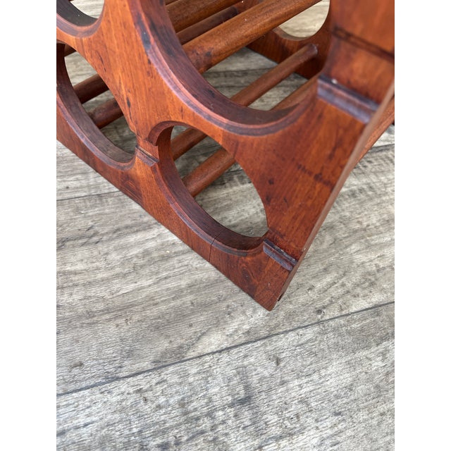 A Pair of Handcrafted Mid Century Moderm Wine Rack / Side Tables. Circa 1960s For Sale - Image 17 of 18