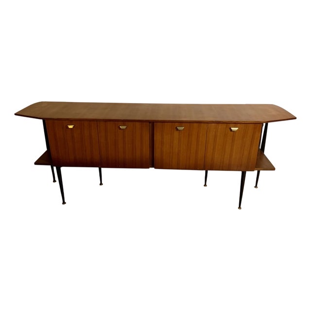 Mid-Century Italian Maple and Brass Sideboard, 1950s For Sale