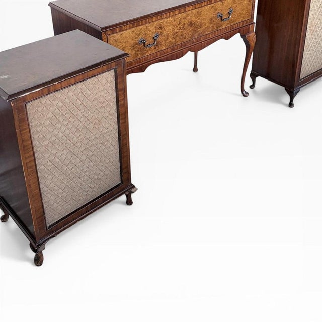 Vintage Walnut Radiogram and Stereo Speakers from Dynatron, Set of 3 For Sale - Image 6 of 11