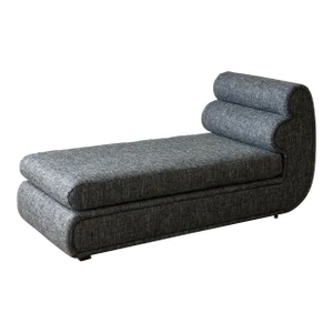 1980s Postmodern Bullnose Chaise by Carson’s of High Point in Pierre Frey Wool
