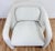 Mid-Century Modern Newly Upholstered Ivory Channeled Velvet Rounded Back Parsons Chair For Sale - Image 3 of 11
