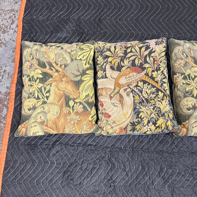 Design Plus Gallery presents a Set of Five French “Verdure” Needlepoint-Style Tapestry-Woven Pillows. The collection...