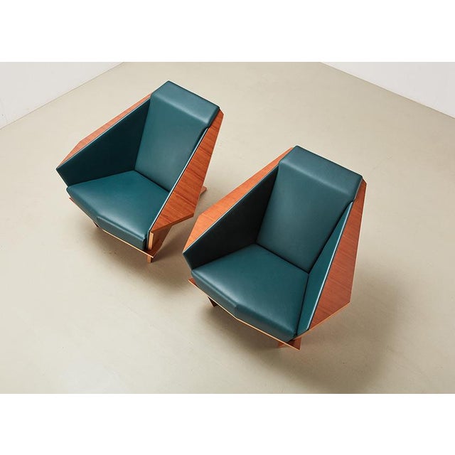 Wood Lounge Chairs by Frank Lloyd Wright for Cassina, Set of 2 For Sale - Image 7 of 15