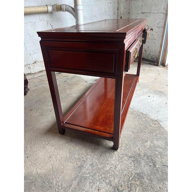Vintage Ming Style Solid Rosewood Server or Console Table. For Sale - Image 10 of 10