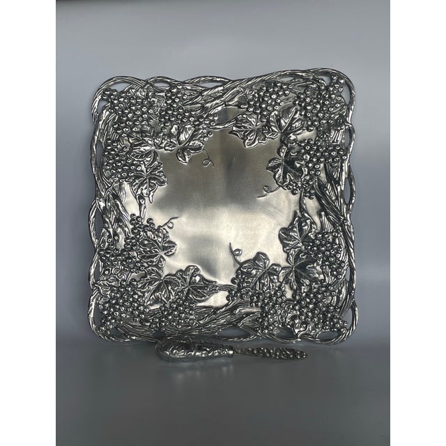 Arthur Court Grape Serving Plate With Knife For Sale In Dallas - Image 6 of 7