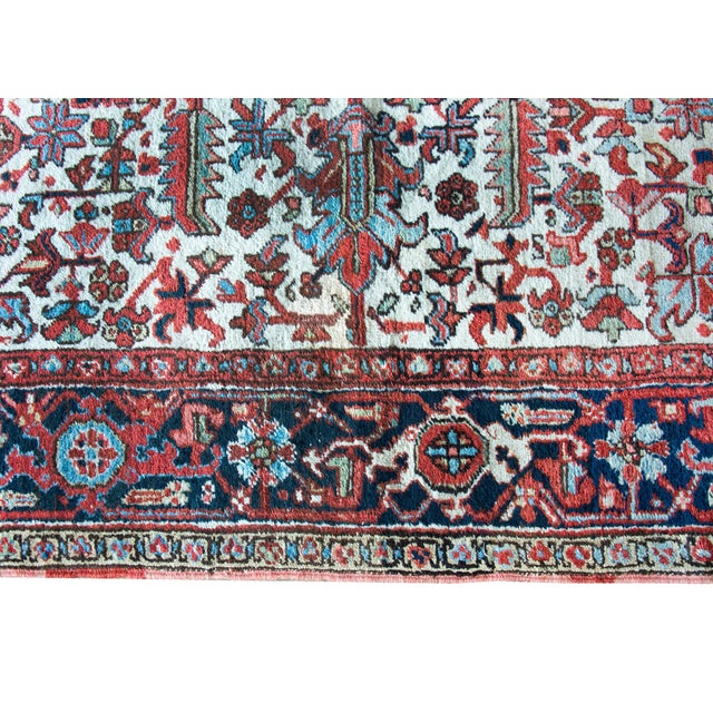 Early 20th Century Persian Heriz Rug For Sale - Image 9 of 15