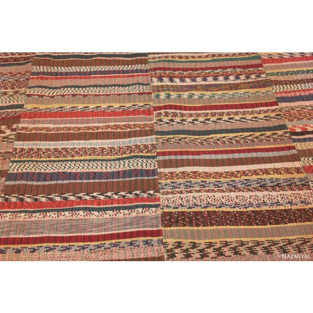 Turkish Stripped Modern Rag Rug For Sale - Image 3 of 5