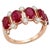 Natural Ruby 4.15cts & Diamond 0.45cts Ring in 14k Gold For Sale In New York - Image 6 of 8