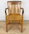 Traditional Antique Quartersawn Oak Library Bankers Desk Arm Chair For Sale - Image 3 of 10