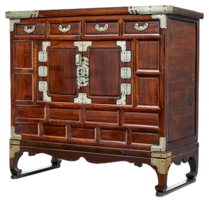 Antique Decorative Korean Cabinet, 1890s