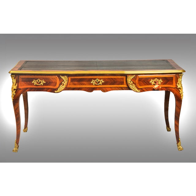 Louis XV Flat Desk with Oak Interiors, 1800s For Sale - Image 3 of 3