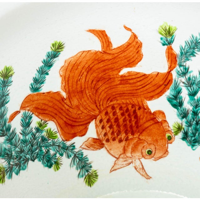 Chinese Famille Rose Porcelain Fish Bowl For Sale - Image 4 of 12
