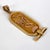 Metal Egyptian Heiroglyphics Tablet 18K Yellow Gold Charm Pendant, 1950s For Sale - Image 7 of 11