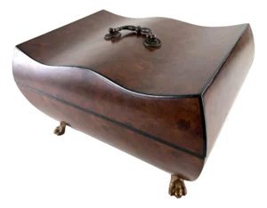 Handsome John Richards, Burled Walnut Dresser Box