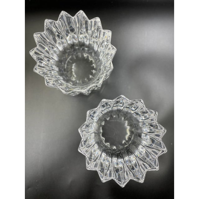 Late 20th Century Orrefors Sweden Pair of Crystal Bowls For Sale In Los Angeles - Image 6 of 11