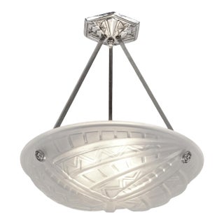 French Art Deco Pendant Light by Noverdy 1920s France For Sale