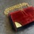 1970s Amazing Blue and Red Velvet and Brass Italian Shoulder Bag For Sale - Image 11 of 16