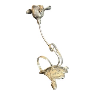Vintage/Antique Art Nouveau Silver Taper Candle Stick Holder For Sale