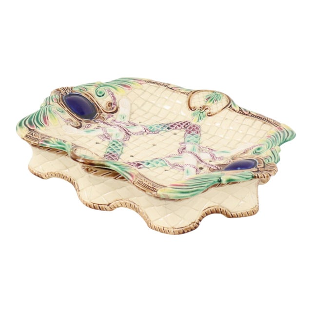 Antique 19th Century French Majolica Asparagus Plate For Sale - Image 5 of 18