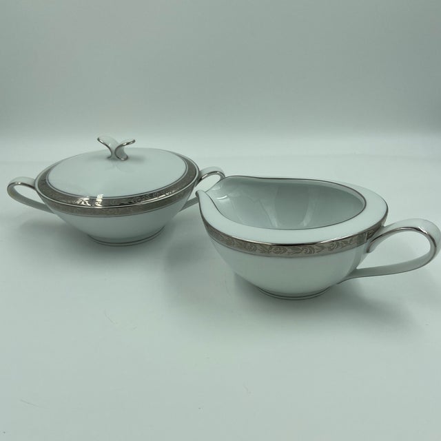 Vintage Noritake “Silvester” 6340 Fine China Dinner Service – 80 Pieces – Service for 12 – Japan, Circa 1960s For Sale - Image 9 of 11