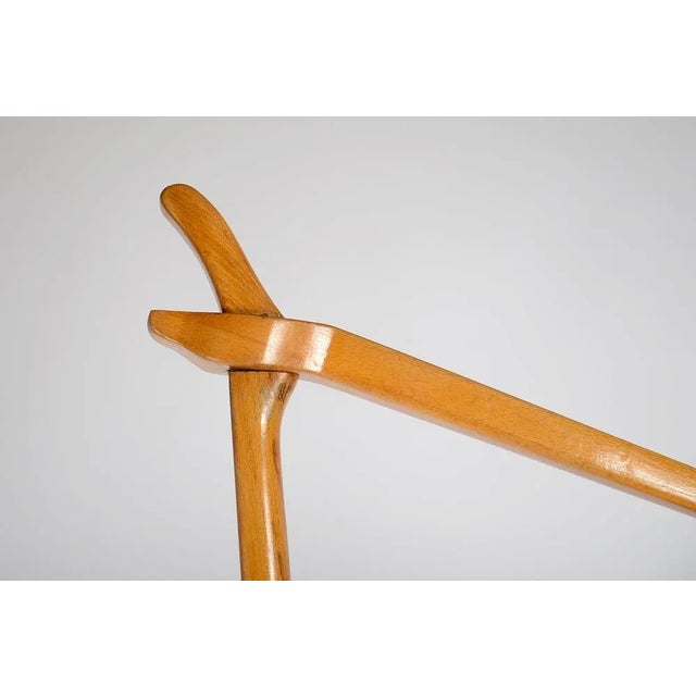Brown Mid-Century Wooden Floor Lamp attributed to Jan Vanek for Krasna Jizba, Former Czechoslovakia, 1950s For Sale - Image 8 of 11