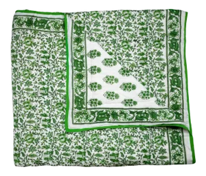 Aria-Riya Reversible Quilt, Queen - Green