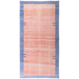 Doris Leslie Blau Vintage Indian Dhurrie Rug For Sale