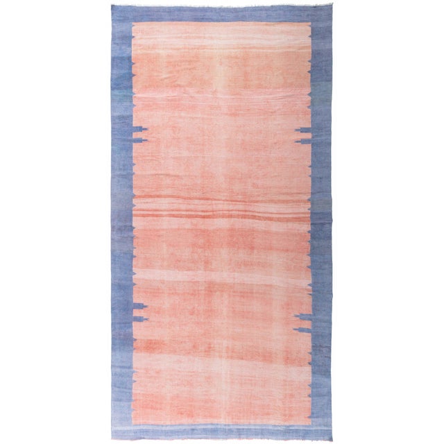 Doris Leslie Blau Vintage Indian Dhurrie Rug For Sale