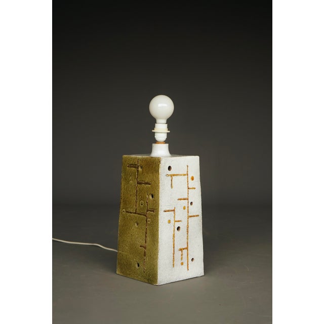 Ceramic Mid-Century Abstract Ceramic Table Lamp, 1970s For Sale - Image 7 of 12
