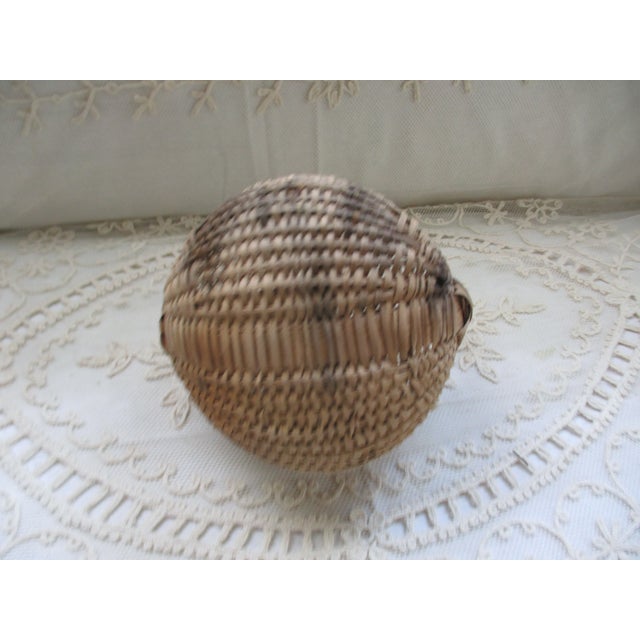 Antique Primitive Miniature Woven Gathering Basket 5" X 5" For Sale In Columbia, SC - Image 6 of 8